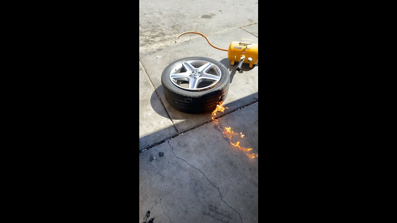 LIGHTNING TIRE ON FIRE