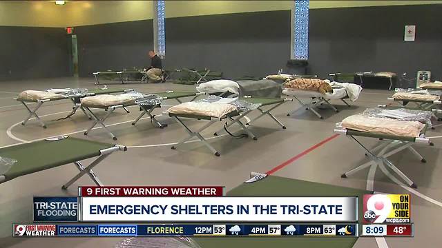 American Red Cross sets up emergency shelters for people put out by Ohio River flooding