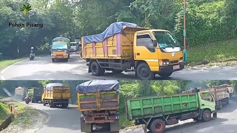 Mobil Bak Truk Pengangkut Sampah Konvoi Di Tanjakan Tajam #mobilbak