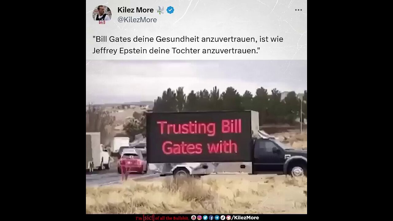 Trusting Bill Gates with your health is like trusting Jeffery Epstein with your daughter