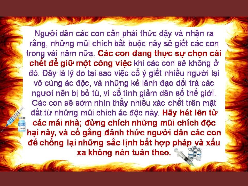 HÃY CHUẨN BỊ SẴN BA LÔ CHO NƠI TRÚ ẨN SAU CUỘC CẢNH BÁO! Các TĐ Chúa ban cho John Leary. P190