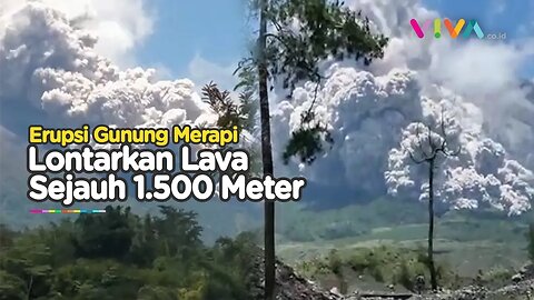 Hujan Abu Erupsi Gunung Merapi Kepung Pemukiman Warga