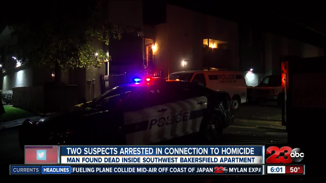Two suspect arrested in connection to homicide