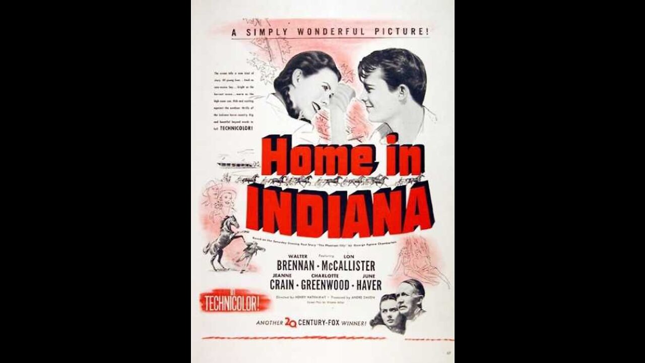 Home in Indiana, Adventure Drama Romance Sport, Walter Brennan, Jeanne Crain