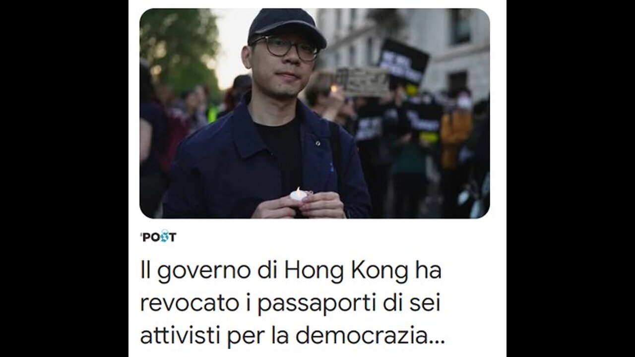 Cina (H-Kong) anticipazione del regime mondiale (Anticristo) che viene!