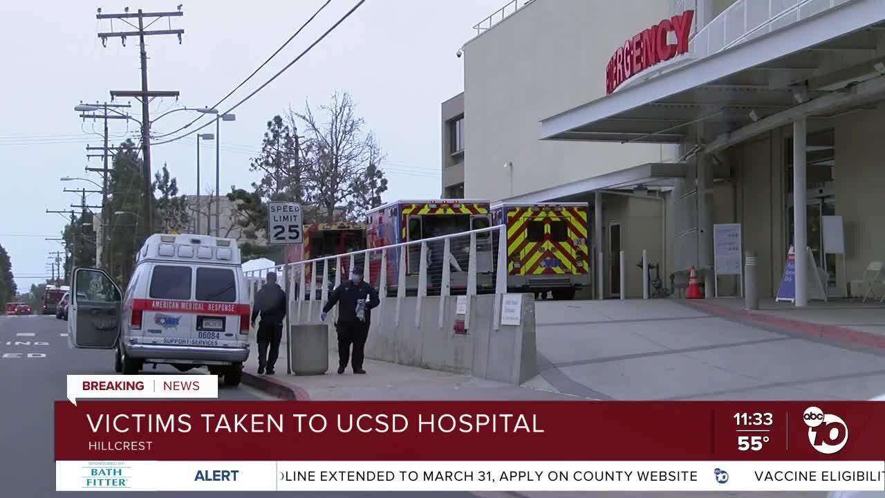 Victims in downtown crash taken to hospital