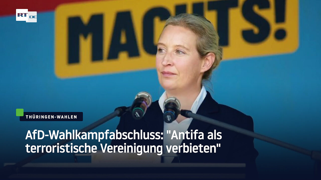 AfD-Wahlkampfabschluss: "Antifa als terroristische Vereinigung verbieten"