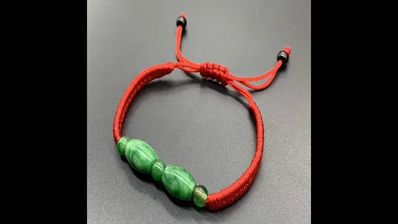 JADE PROTECTION FORTUNE RED STRING WEAVE BRACELET