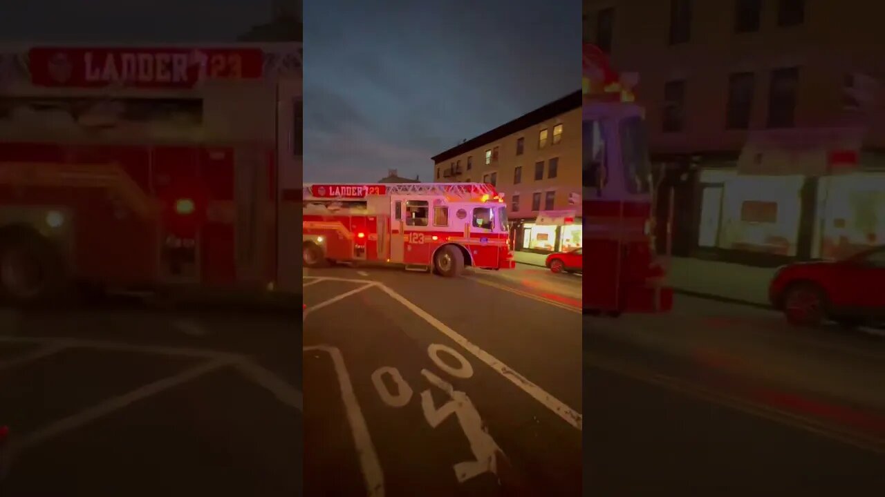 E234 L123 Batt 38 Taking in a box. FDNY #1075 #fire #allhands #jobtown #fdny #crownheights