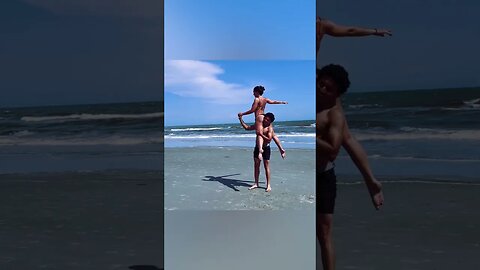 Beach Acro #shorts #beachacro #beachacrobatics #acrodance #acrobatics #countrydance #swingdance