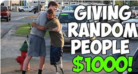 Giving Homeless People $1,000 (Not Clickbait)