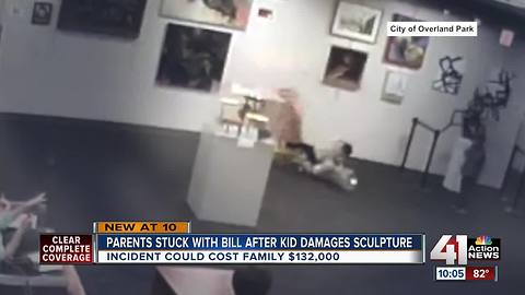 Kid damages sculpture, parents may have to pay