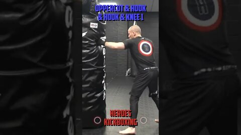 Heroes Training Center | Kickboxing "How To Double Up" Uppercut & Hook & Hook & Knee 1 BH | #Shorts