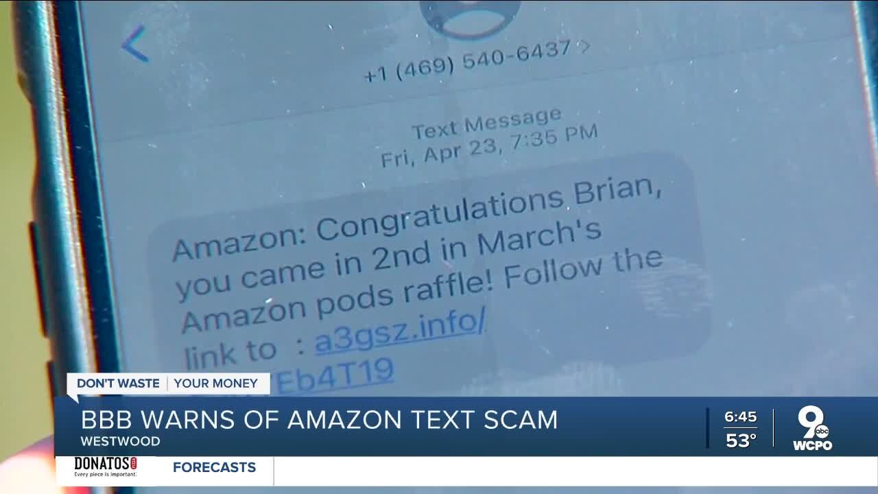 BBB warns of Amazon text scam