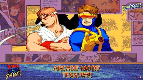 X-Men vs Street Fighter: Arcade Mode - Team Ryu