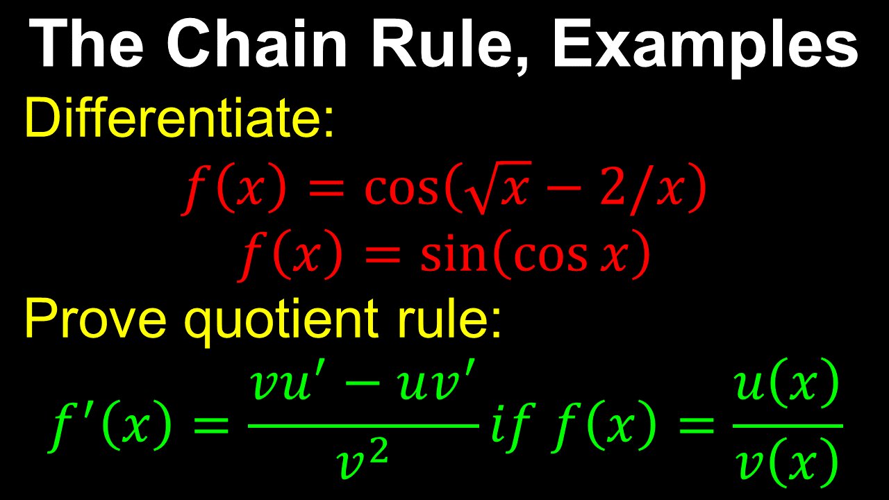 Chain Rule, Differentiation, Examples - AP Calculus AB/BC