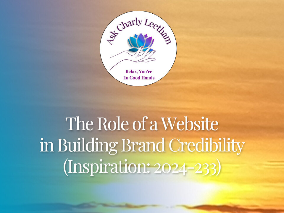 The Role of a Website in Building Brand Credibility (2024/233)