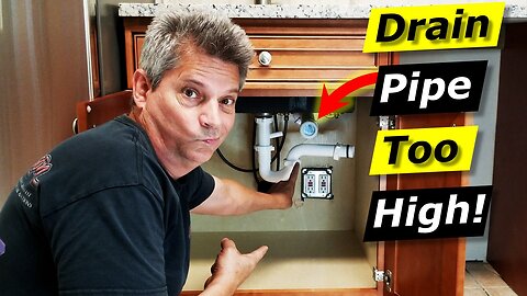 How to Fix Kitchen Sink Drain Pipe Too High For P-Trap