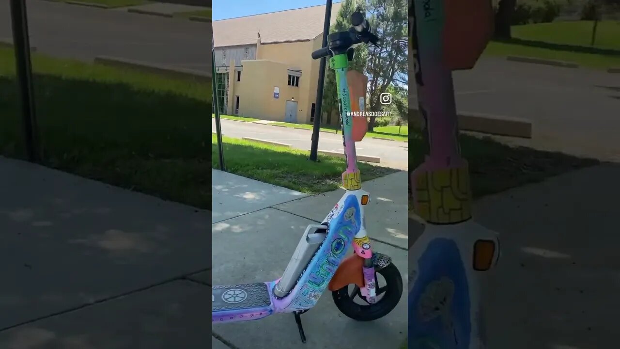 Vandalising a Lime Scooter