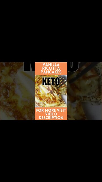 easy 4 ingredient vanilla ricotta pancakes | keto pancakes | keto recipes #Shorts #keto