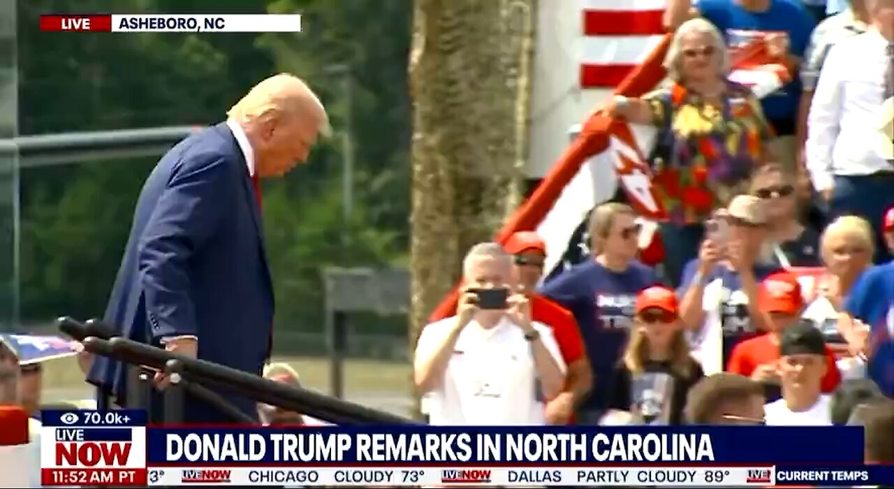 Trump Pauses Rally To Check On A Woman Who Fainted