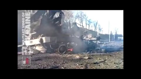 Destroyed Russian Vehicles after last night's repulsed probe into Kyev