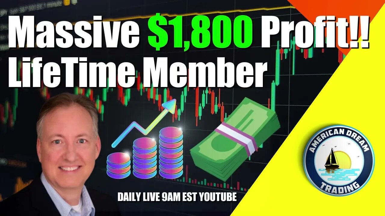 Massive $1,800 Profit Lifetime Member Stock Market Profit