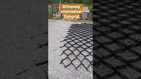 driveway alternative geogrid #drivewayconstruction #geogrid, #gravelroad , #driveway