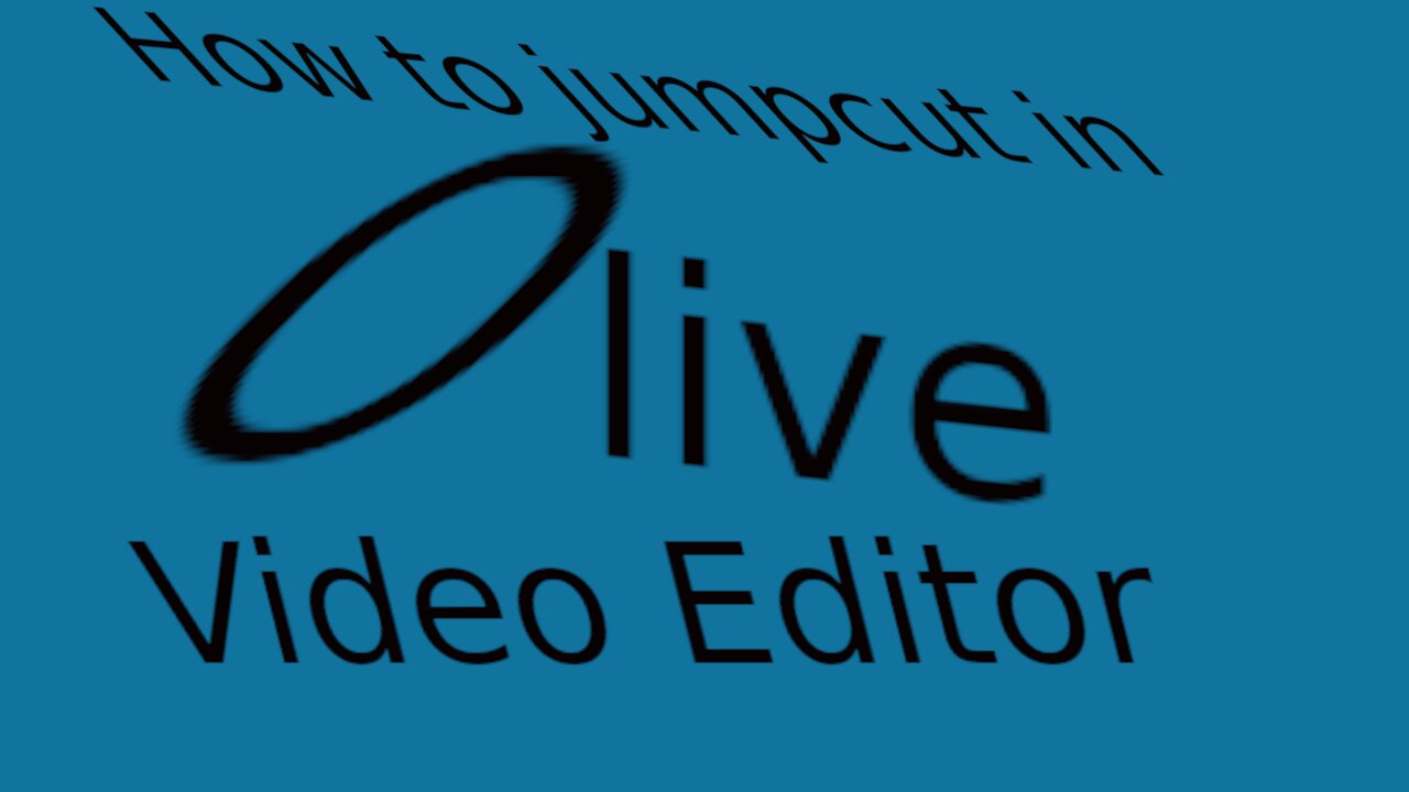 how to jump cut in olive video editor.