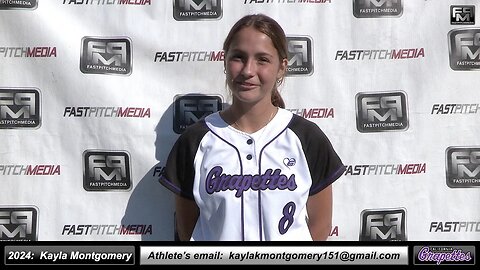 2024 Kayla Montgomery 3.0 GPA - Outfielder Softball Recruiting Skills Video - Ca Grapettes 18 Gold