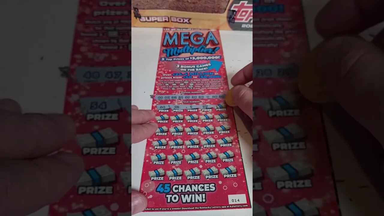 Winning MONEY Bag Lottery Ticket Scratch Off Mega Multiplier!