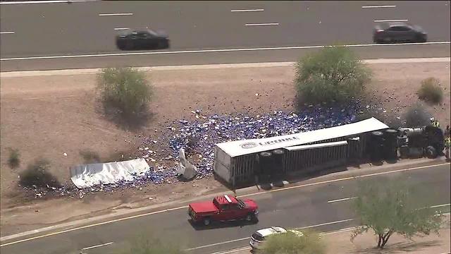 Bud Light truck involved in Tempe crash