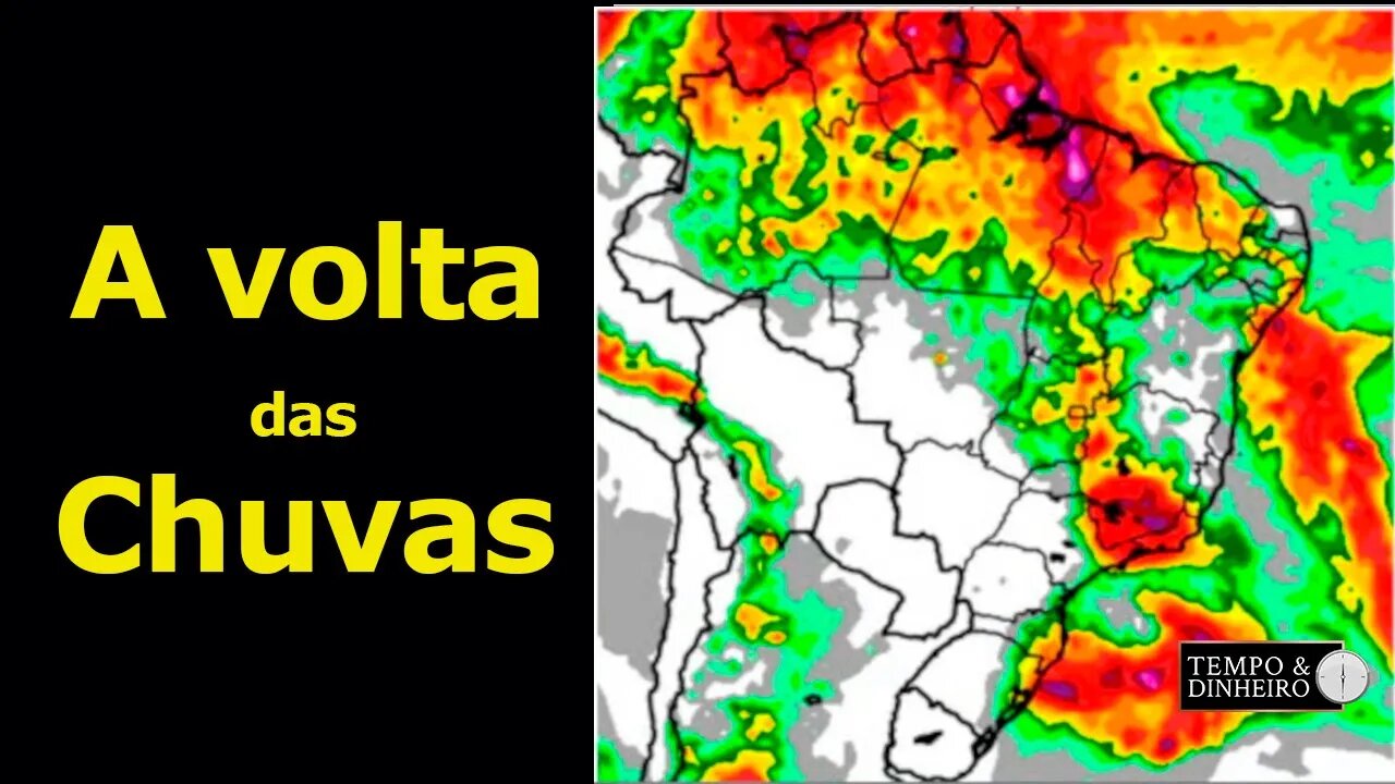 A volta das chuvas no centro e sudeste do Brasil