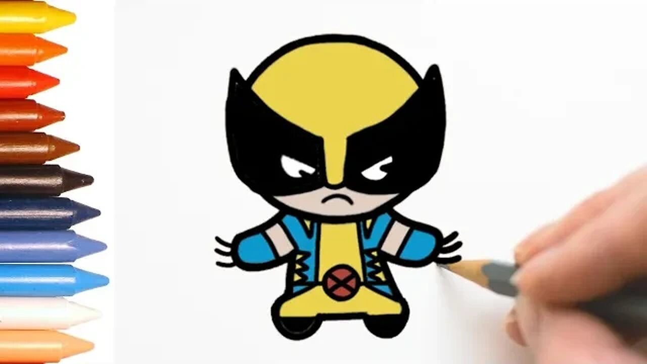 COMO DESENHAR WOLVERINE KAWAII - FÁCIL