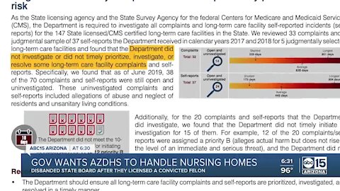 Ducey wants AZDHS to handle nursing homes