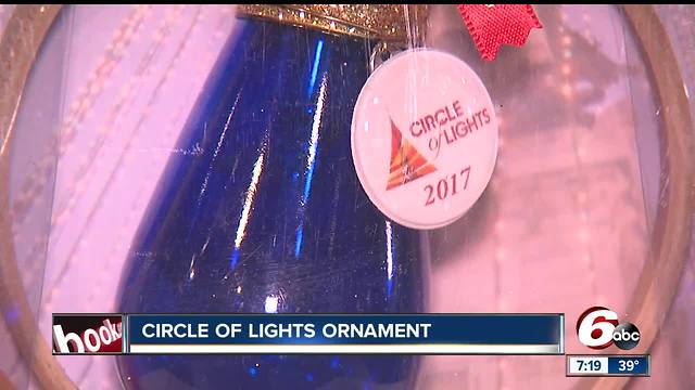 Circle of Lights ornaments on sale in downtown Indy