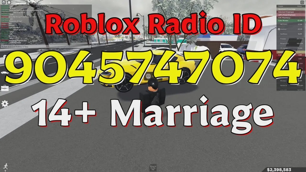 Marriage Roblox Radio Codes/IDs