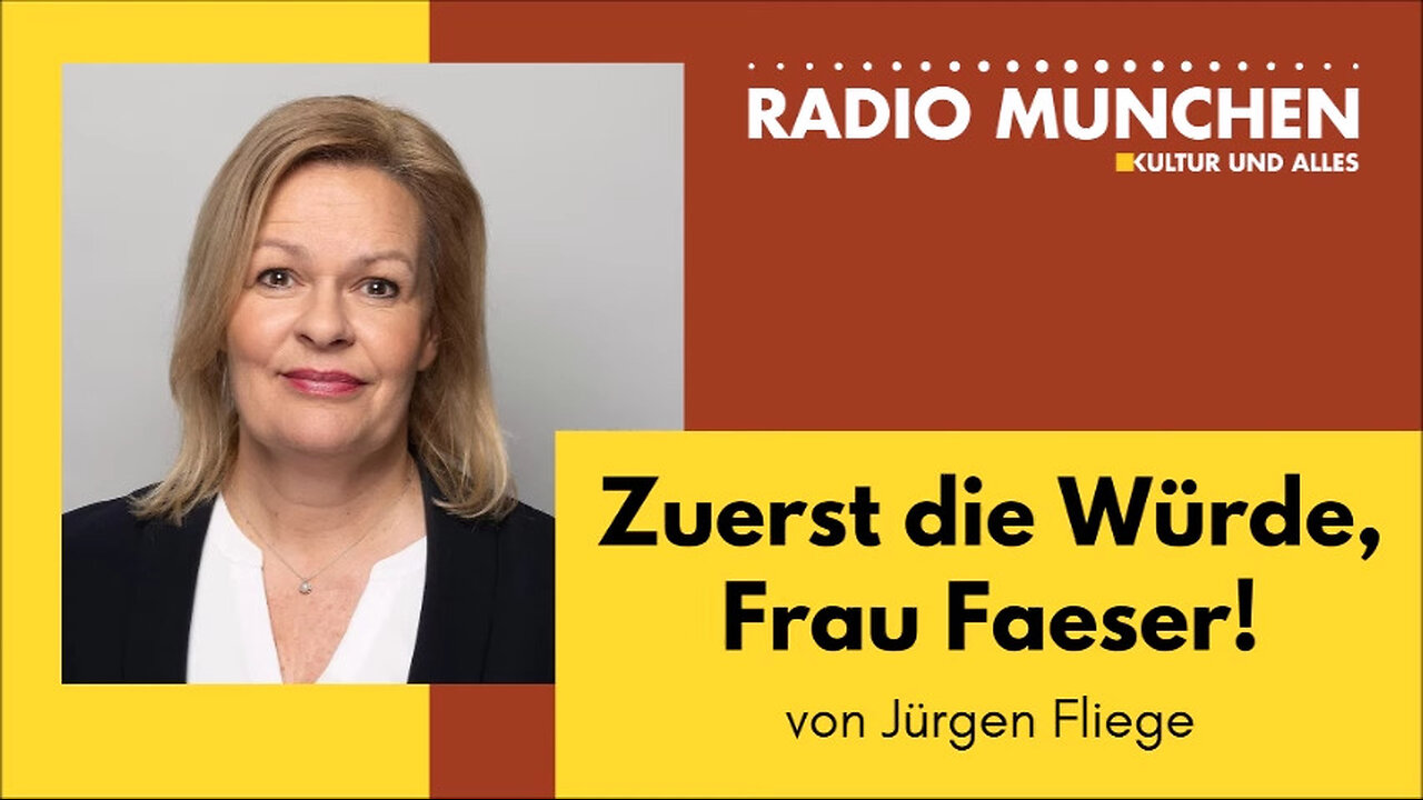 Zuerst die Würde, Frau Feaser!Von Jürgen Fliege@Radio München🙈