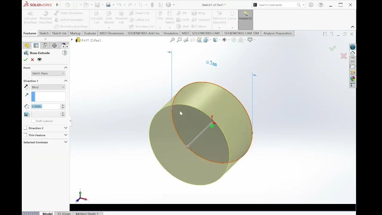 SOLIDWORKS 2022 TUTORIAL 1 AXLE