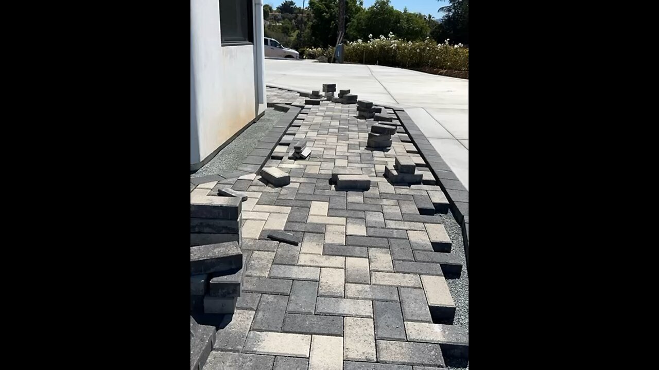 Pavers installation.