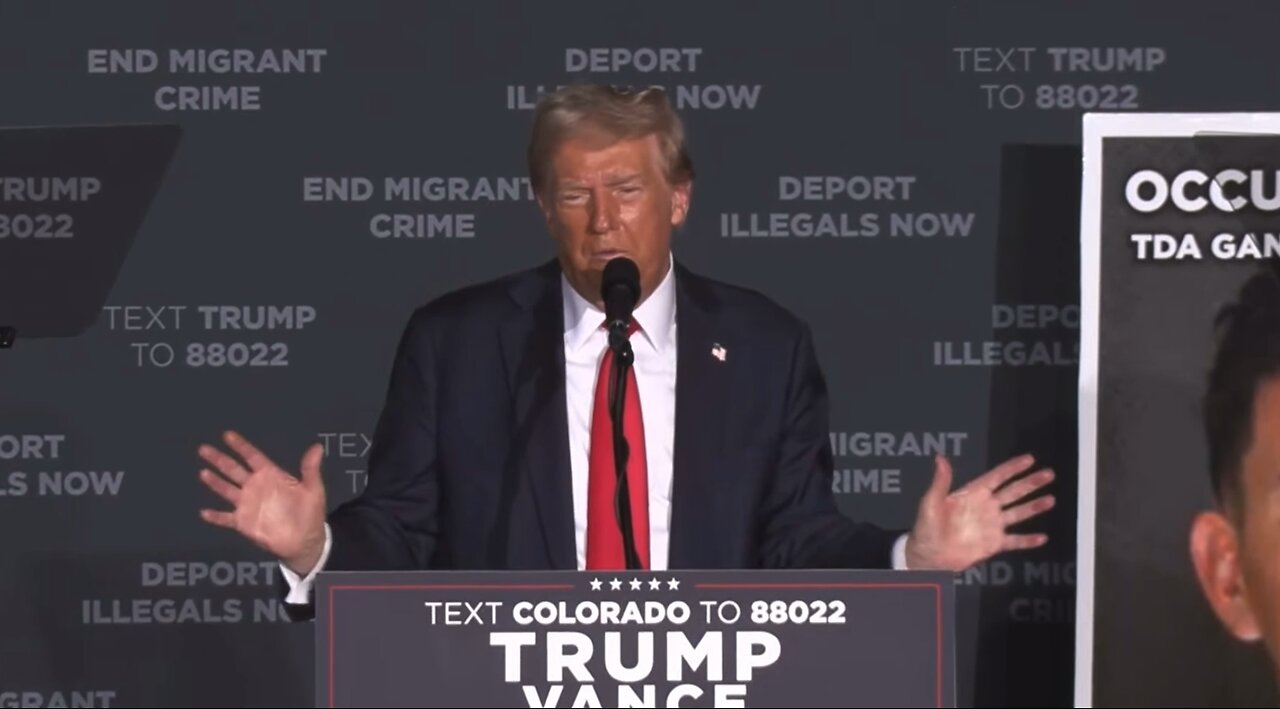 Trump suggests SCUM Biden, Kamala BIGGER ENEMY THAN CHINA, RUSSIA! - Aurora CO rally
