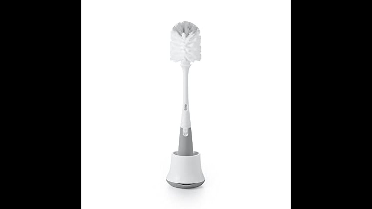 OXO Tot Bottle Brush with Nipple Cleaner and Stand - Gray