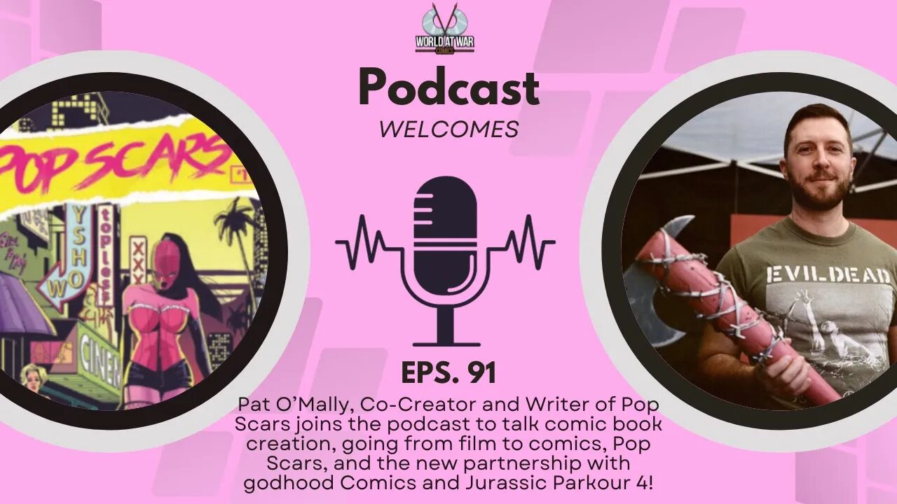 Pat O'mally - co creator of Pop Scars, owner of Punch Publishing and the new Jurassic Parkour 4!
