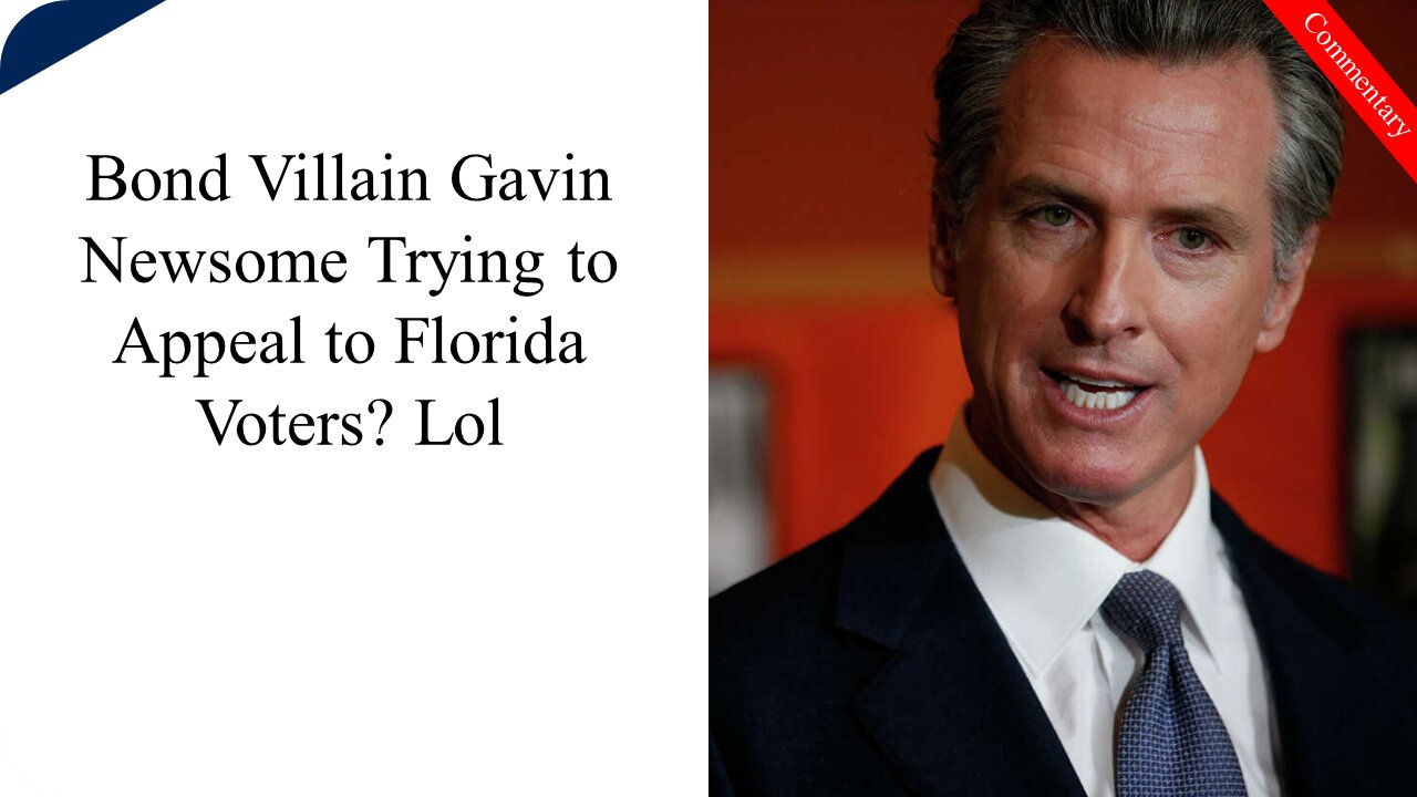 Gavin Newsome Campaigning in Florida For Some Strange Reason...