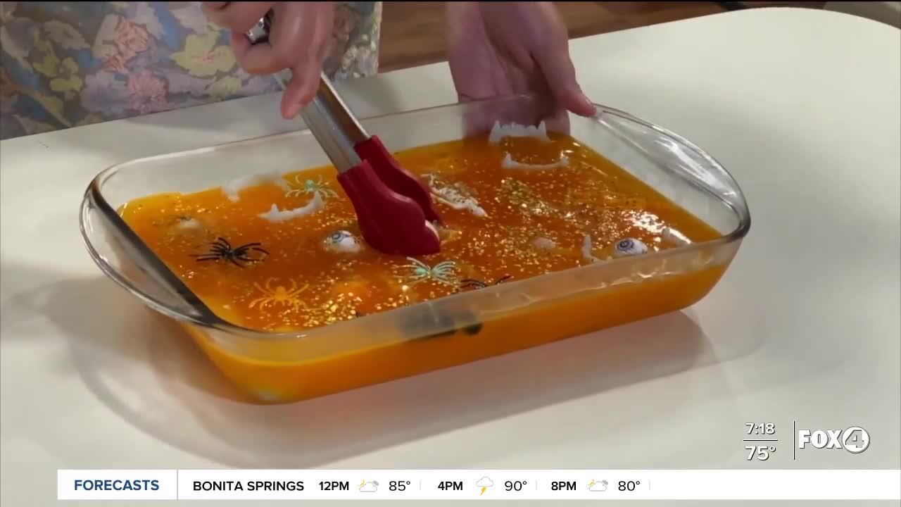 Halloween Jello excavation activity for kids at home