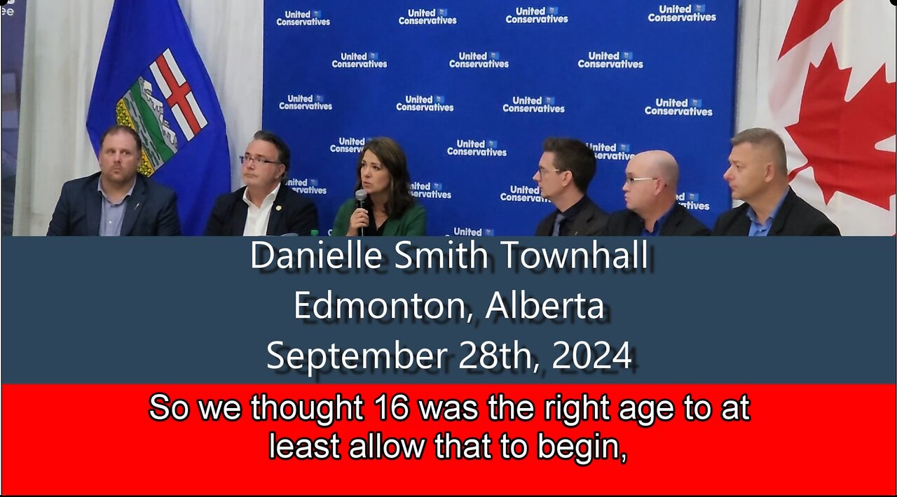 Danielle Smith - Edmonton Town Hall Sept 28, 2024 - The Trans question.