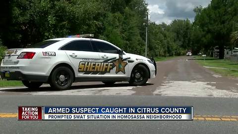 Deputies arrest armed subject hiding under trailer after SWAT search in Citrus County