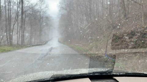 Snowing In April in Virginia