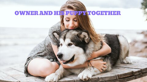 owner and his puppy to gether 2021