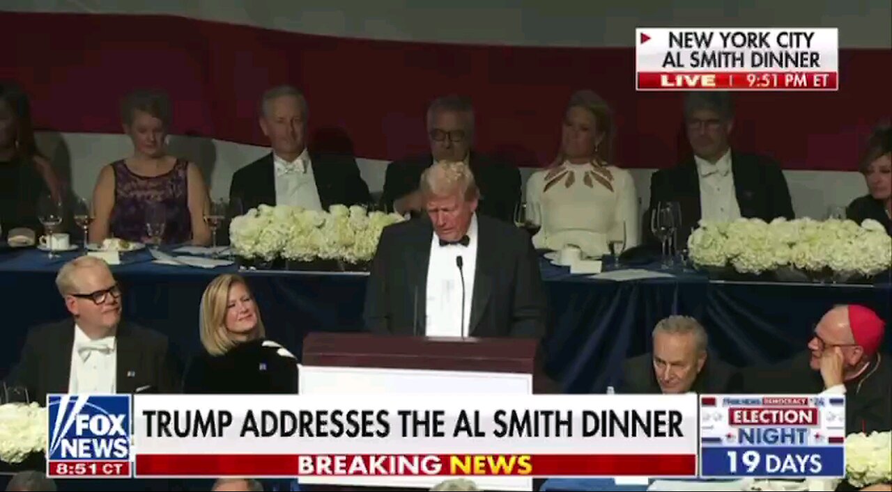 Trump at Al Smith dinner